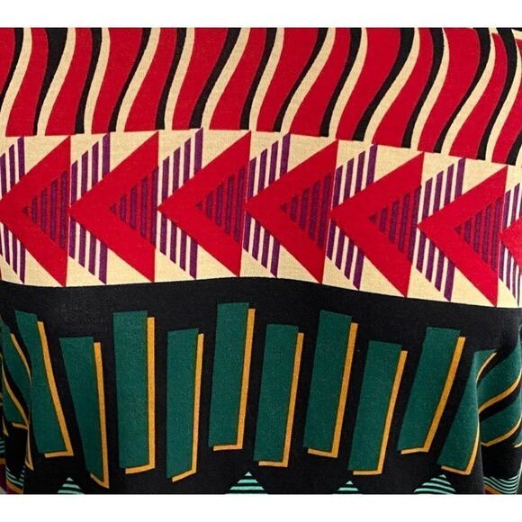 LuLaRoe Randy Gray Red Green Geometric Raglan Sleeve Sz 2XL NEW - Picture 7 of 7